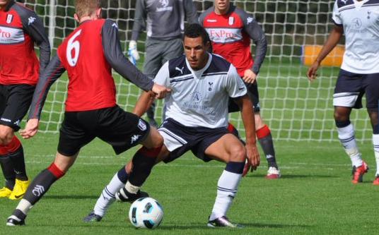 Jake Livermore in action for Spurs XI v Fulham