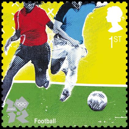 Royal Mail stamp issued for the 2012 Olympic Games Football Tournament