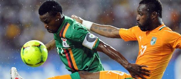 2012 African Cup of Nations Final action between Zambia & Côte d'Ivoire
