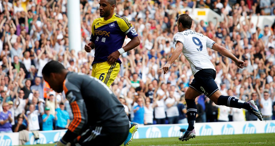 Action from Tottenham Hotspur 1-0 Swansea City, August 2013