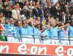 Manchester City celebrate winning the 2010-11 FA Cup Final